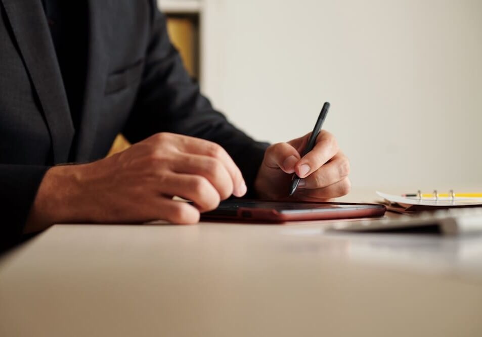 a person signing documents