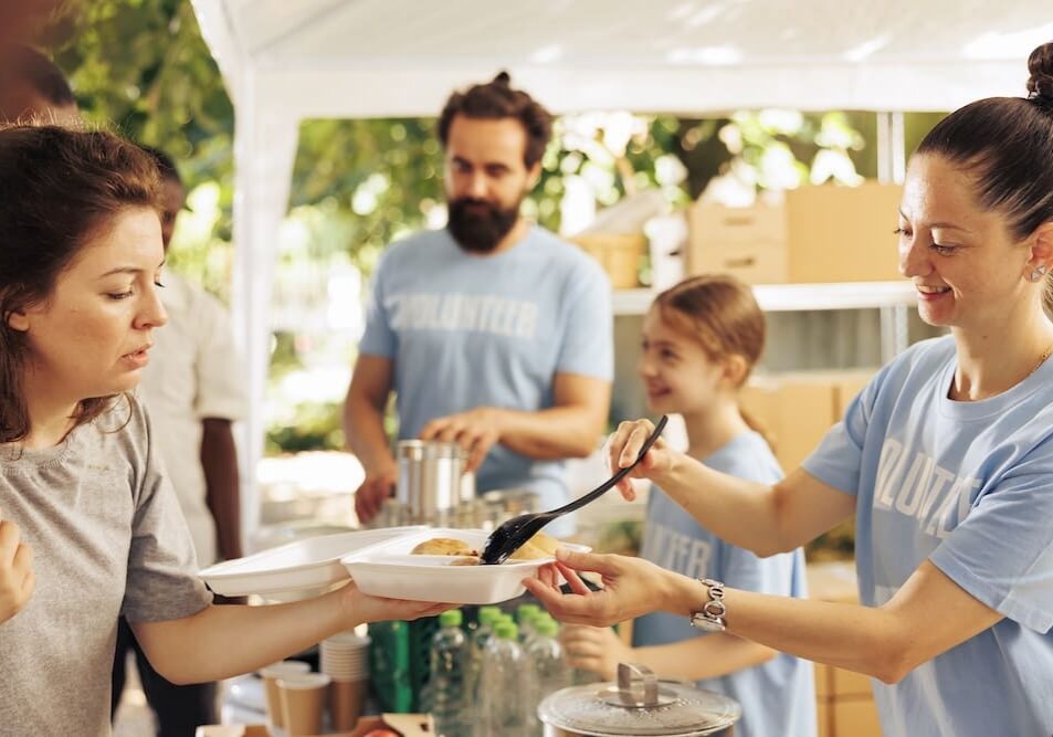 volunteers at a nonprofit