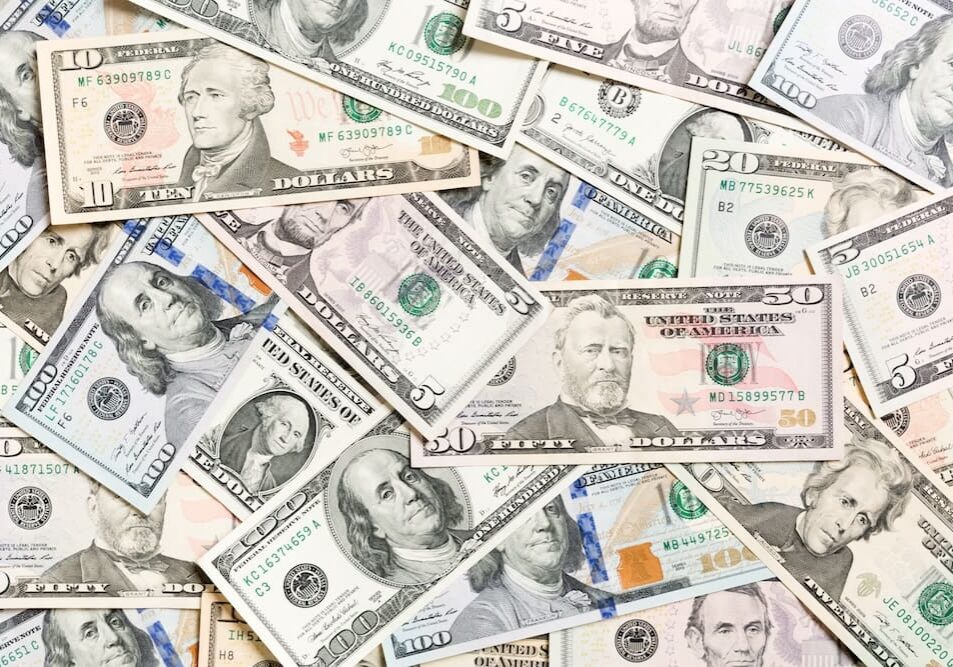 a pile of cash money