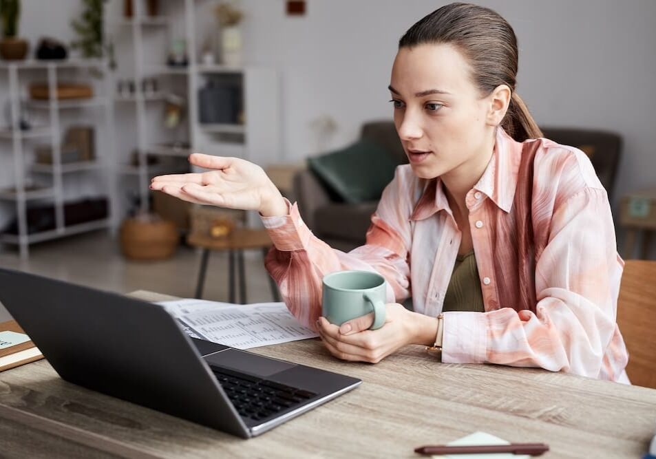 a person on a video conference